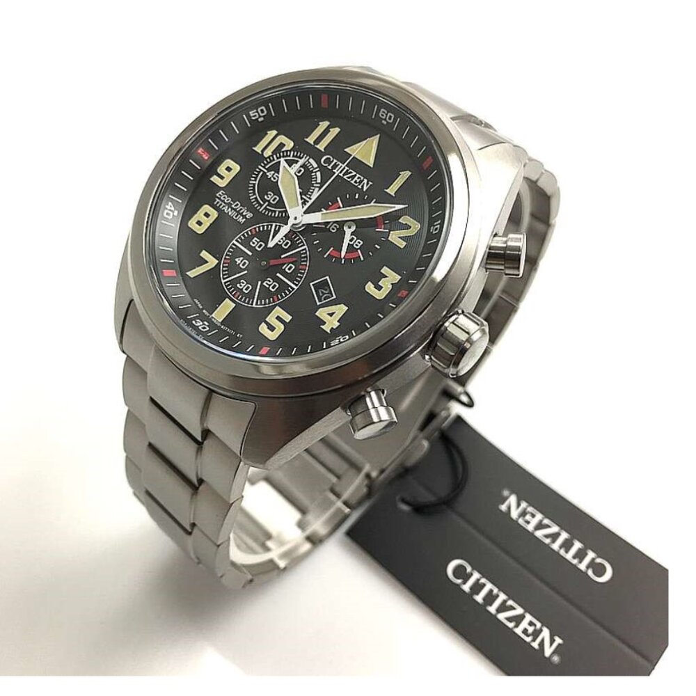 Men's Citizen Super Titanium Pilot Chronograph Watch